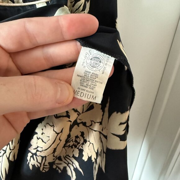 Vintage Christian Dior Lingerie Blouse Size Medium Color Black - Picture 2 of 4